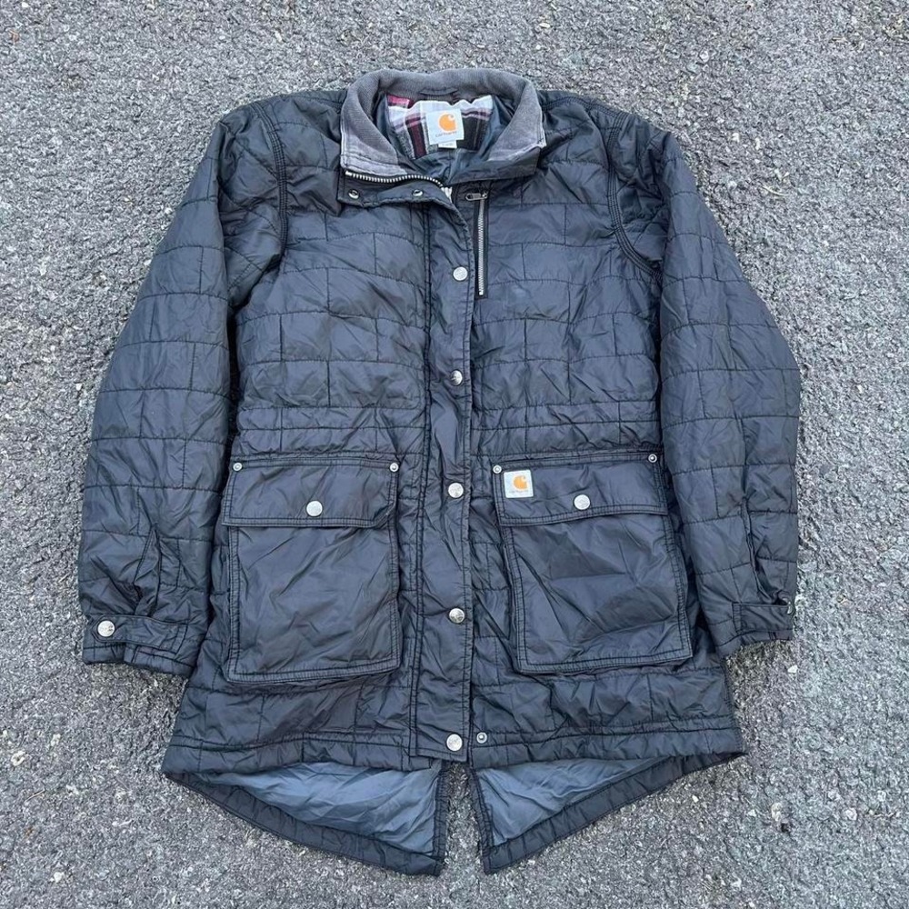Carhartt Amprey Quilted Zip Up Flannel Lined Jacket size S